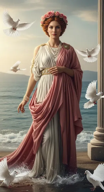 Aphrodite, Laughter-Loving, Golden Aphrodite, the Cyprian, Lady of Cyprus, Foam-Born, Goddess of Desire