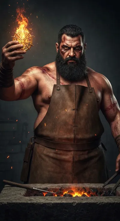 Hephaestus, The Divine Smith, the Renowned Craftsman, Lord of the Forge, the Lame God of Inextinguishable Fire
