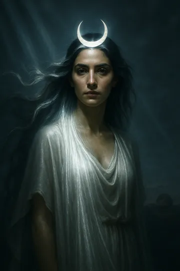 Selene, Titaness of the Moon, Radiant, Silver-shining
