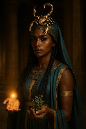 Serqet, She Who Causes the Throat to Breathe